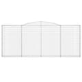 Miniatyrbillede 4 af 6: vidaXL buede gabionkurve 4 stk. 400x30x160/180 cm galvaniseret jern