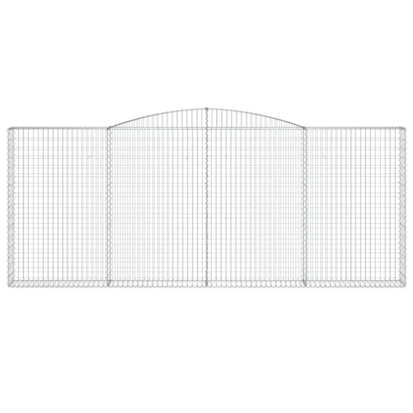 vidaXL buede gabionkurve 4 stk. 400x30x160/180 cm galvaniseret jern