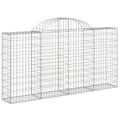 Miniatyrbillede 3 af 6: vidaXL buede gabionkurve 10 stk. 200x30x100/120 cm galvaniseret jern