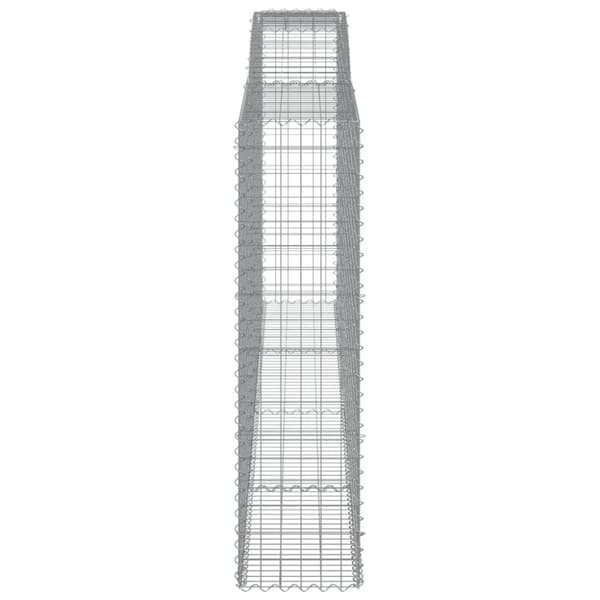 vidaXL Gabionkurver buede 4 stk 400x50x180/200 cm galvanisert jern