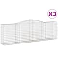 Pikkukuva 2 / 6: vidaXL Kaarevat kivikorit 3 kpl 400x50x120/140 cm galvanoitu rauta
