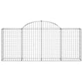 Miniatyrbillede 4 af 6: vidaXL buede gabionkurve 9 stk. 200x30x80/100 cm galvaniseret jern