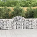 Miniatyrbillede 1 af 6: vidaXL buede gabionkurve 9 stk. 200x30x80/100 cm galvaniseret jern
