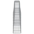 Miniatyrbilde 5 av 6: vidaXL Gabionkurver buede 3 stk 400x30x80/100 cm galvanisert jern