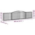 Miniatyrbilde 6 av 6: vidaXL Gabionkurver buede 3 stk 400x30x80/100 cm galvanisert jern