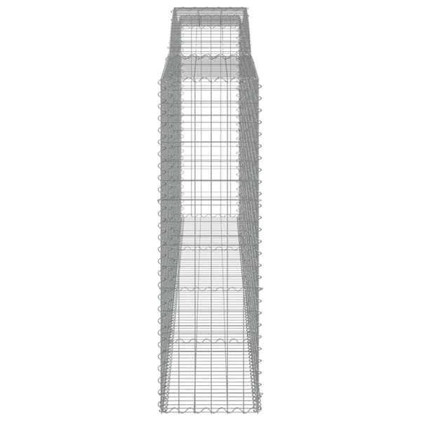 vidaXL buede gabionkurve 5 stk. 400x50x160/180 cm galvaniseret jern