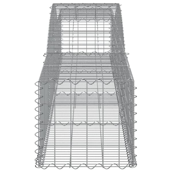 vidaXL buede gabionkurve 3 stk. 400x50x40/60 cm galvaniseret jern