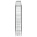 Miniatyrbillede 5 af 6: vidaXL buede gabionkurve 6 stk. 400x50x200/220 cm galvaniseret jern