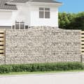 Miniatyrbillede 1 af 6: vidaXL buede gabionkurve 6 stk. 400x50x200/220 cm galvaniseret jern