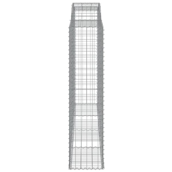 vidaXL buede gabionkurve 13 stk. 300x50x200/220 cm galvaniseret jern