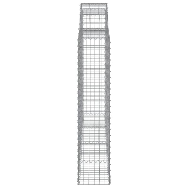 vidaXL Kaarevat kivikorit 8 kpl 200x30x140/160 cm galvanoitu rauta