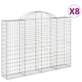 Pikkukuva 2 / 6: vidaXL Kaarevat kivikorit 8 kpl 200x30x140/160 cm galvanoitu rauta