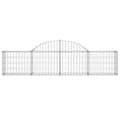 Miniatyrbillede 4 af 6: vidaXL buede gabionkurve 25 stk. 200x30x40/60 cm galvaniseret jern