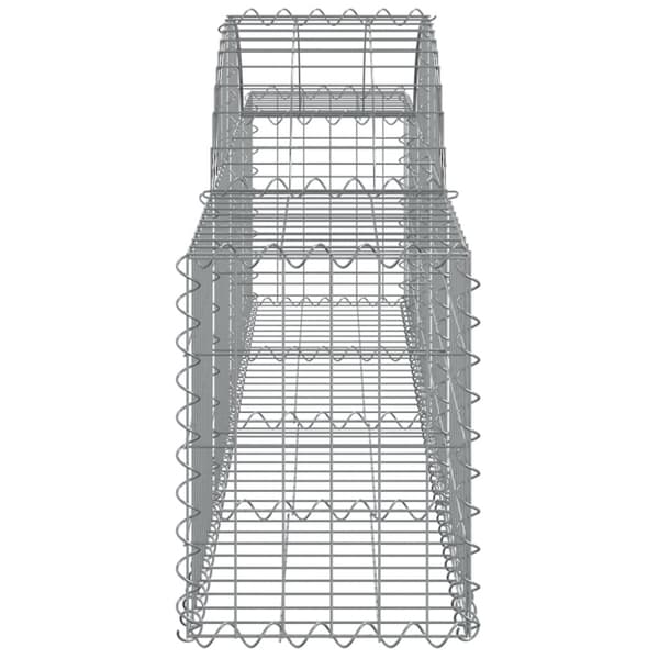 vidaXL buede gabionkurve 25 stk. 200x30x40/60 cm galvaniseret jern