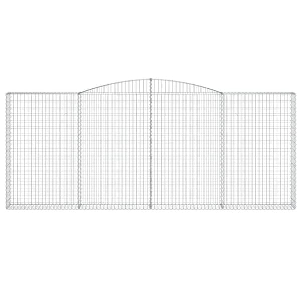 vidaXL Gabionkurver buede 8 stk 400x30x160/180 cm galvanisert jern