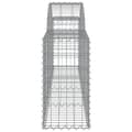 Miniatyrbilde 5 av 6: vidaXL Gabionkurver buede 15 stk 200x30x60/80 cm galvanisert jern