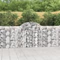 Pikkukuva 1 / 6: vidaXL Kaarevat kivikorit 4 kpl 200x30x100/120 cm galvanoitu rauta