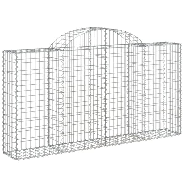vidaXL Kaarevat kivikorit 8 kpl 200x30x100/120 cm galvanoitu rauta