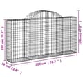 Pikkukuva 6 / 6: vidaXL Kaarevat kivikorit 7 kpl 200x30x100/120 cm galvanoitu rauta