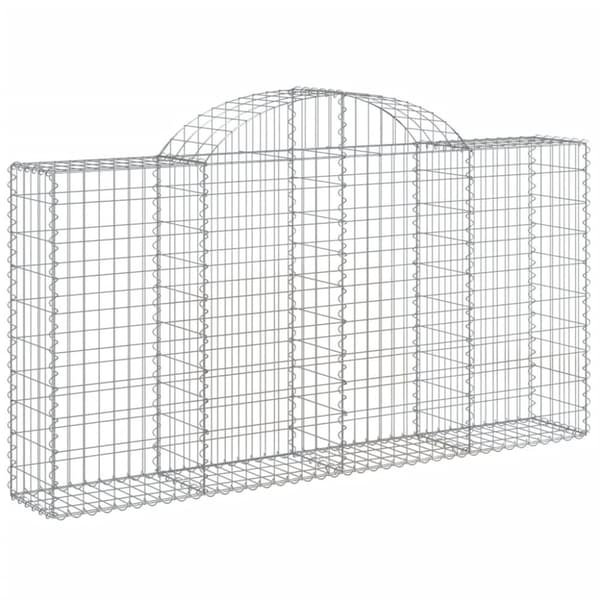 vidaXL Gabionkurver buede 7 stk 200x30x100/120 cm galvanisert jern