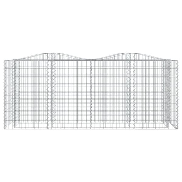 vidaXL buet gabion-højbed 200x50x100 cm galvaniseret jern