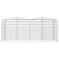 Miniatyrbilde 3 av 5: vidaXL Buet gabion høybed 200x50x100 cm galvanisert jern