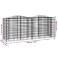 Miniatyrbilde 5 av 5: vidaXL Buet gabion høybed 200x50x100 cm galvanisert jern