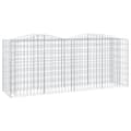 Miniatyrbilde 1 av 5: vidaXL Buet gabion høybed 200x50x100 cm galvanisert jern