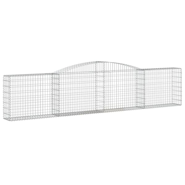 vidaXL Gabionkurver buede 25 stk 400x30x80/100 cm galvanisert jern