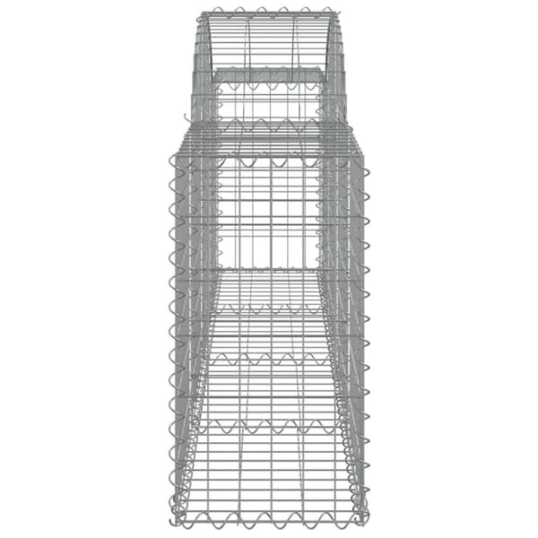 vidaXL buede gabionkurve 13 stk. 200x30x60/80 cm galvaniseret jern