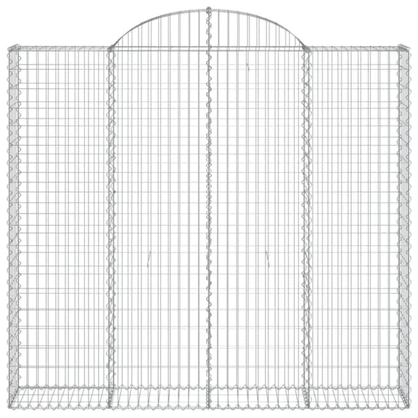 vidaXL buede gabionkurve 2 stk. 200x30x180/200 cm galvaniseret jern