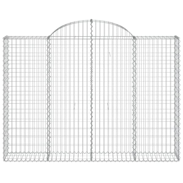 vidaXL Kaarevat kivikorit 4 kpl 200x30x140/160 cm galvanoitu rauta