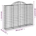 Pikkukuva 6 / 6: vidaXL Kaarevat kivikorit 4 kpl 200x30x140/160 cm galvanoitu rauta