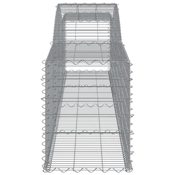 vidaXL buede gabionkurve 9 stk. 400x50x60/80 cm galvaniseret jern