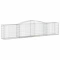 Miniatyrbillede 3 af 6: vidaXL buede gabionkurve 8 stk. 400x50x80/100 cm galvaniseret jern