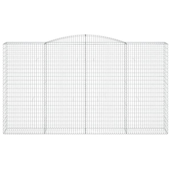 vidaXL Kaarevat kivikorit 2 kpl 400x50x220/240 cm galvanoitu rauta