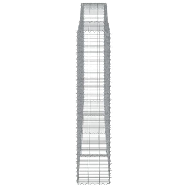 vidaXL Kaarevat kivikorit 2 kpl 400x50x220/240 cm galvanoitu rauta