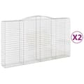 Pikkukuva 2 / 6: vidaXL Kaarevat kivikorit 2 kpl 400x50x220/240 cm galvanoitu rauta