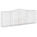 Miniatyrbillede 3 af 6: vidaXL buede gabionkurve 3 stk. 400x50x140/160 cm galvaniseret jern