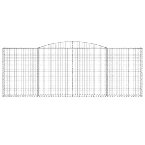 vidaXL Kaarevat kivikorit 8 kpl 400x30x140/160 cm galvanoitu rauta