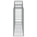 Miniatyrbillede 5 af 6: vidaXL buede gabionkurve 6 stk. 200x30x80/100 cm galvaniseret jern