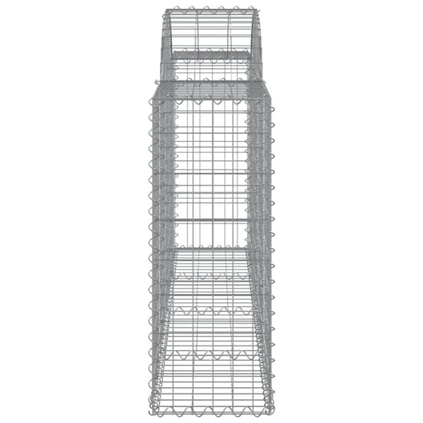 vidaXL buede gabionkurve 6 stk. 200x30x80/100 cm galvaniseret jern