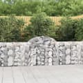 Miniatyrbillede 1 af 6: vidaXL buede gabionkurve 6 stk. 200x30x80/100 cm galvaniseret jern