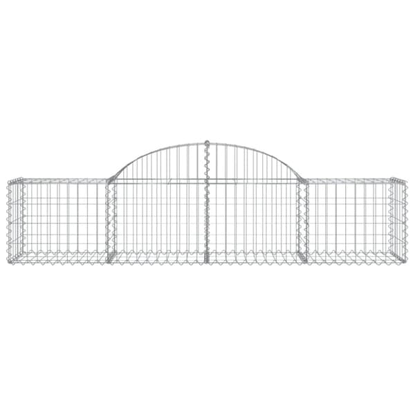 vidaXL buede gabionkurve 4 stk. 200x50x40/60 cm galvaniseret jern
