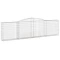 Miniatyrbillede 3 af 6: vidaXL buede gabionkurve 6 stk. 400x30x100/120 cm galvaniseret jern