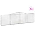 Miniatyrbillede 2 af 6: vidaXL buede gabionkurve 6 stk. 400x30x100/120 cm galvaniseret jern