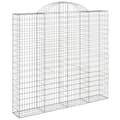 Miniatyrbillede 3 af 6: vidaXL buede gabionkurve 4 stk. 200x30x180/200 cm galvaniseret jern