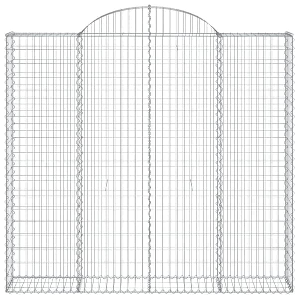 vidaXL buede gabionkurve 4 stk. 200x30x180/200 cm galvaniseret jern
