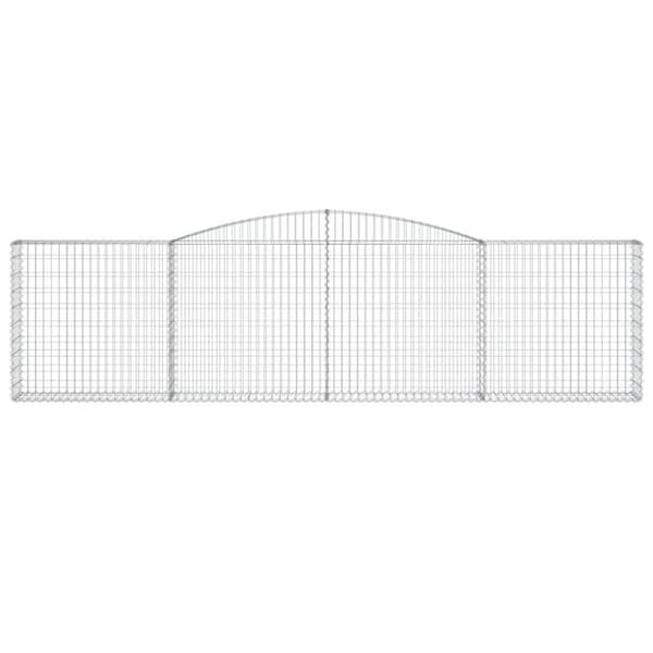 vidaXL Gabionkurver buede 6 stk 400x30x100/120 cm galvanisert jern