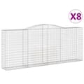 Pikkukuva 2 / 6: vidaXL Kaarevat kivikorit 8 kpl 400x50x160/180 cm galvanoitu rauta